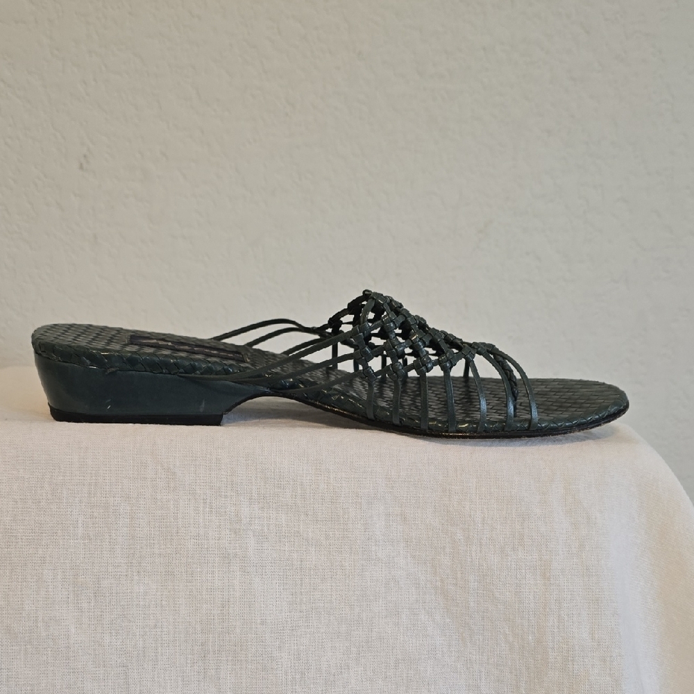 Mezlan Green Sandals Comfortable Slip-On Size 8 1/2 EUC Made In Spain - Picture 7 of 15